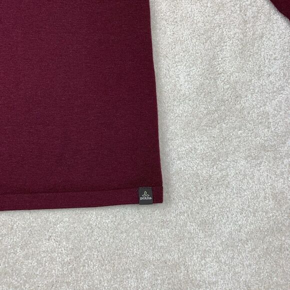 Prana Sweater Men's Large Striped Holberg 1/4 Zip Wool Blend Gorpcore Outdoors - Picture 6 of 12